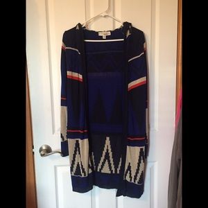 Blue cardigan